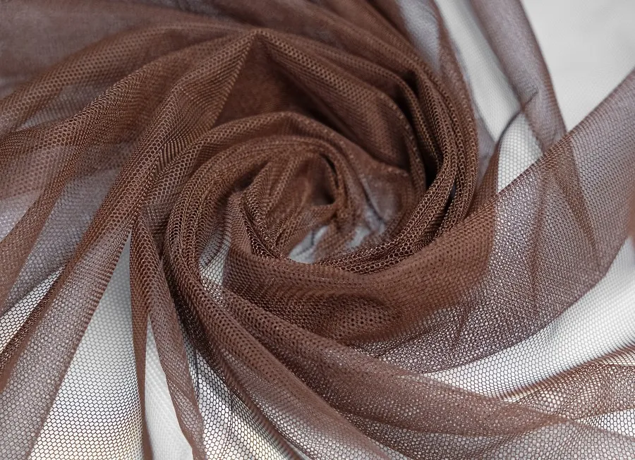 Ткань сетка портьерная темно-коричневый ш 2,8 (пэ 100%)