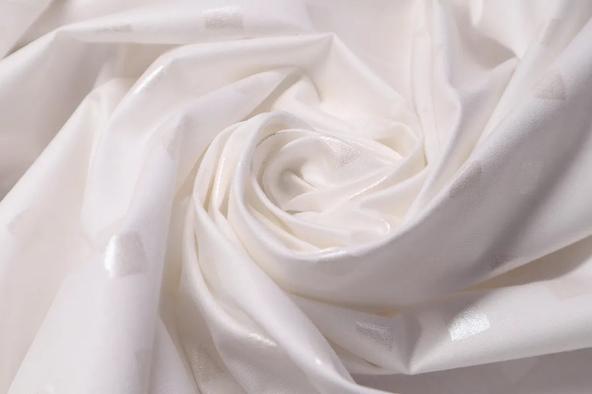 Ткань тик перовой с принтом Шашки белый ш 2,2 (хлопок 100%)