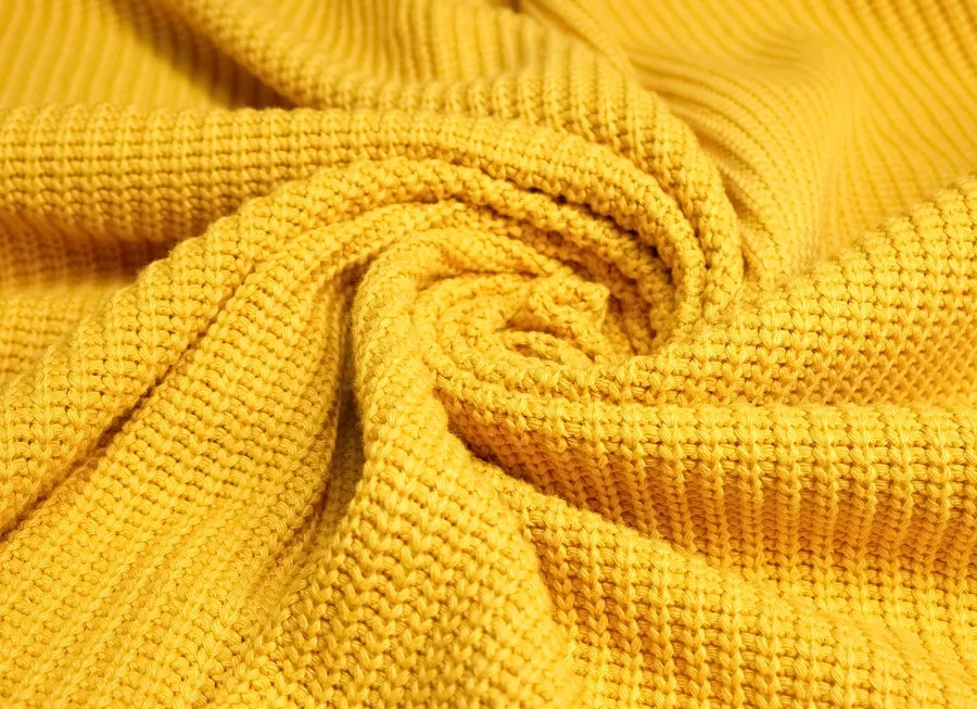 Ткань трикотаж вязка желтый ш 1,45 (хлопок 80% пэ 20%)