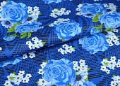 Ткань фланель розы голубой ш 1,5 (хлопок 100%) Ткань фланель розы голубой ш 1,5 (хлопок 100%)