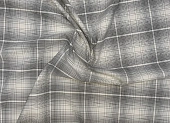 Ткань с принтом клетка крупная бело-серый ш 1,5 (вискоза 21% эл 5% пэ 74%) Ткань с принтом клетка крупная бело-серый ш 1,5 (вискоза 21% эл 5% пэ 74%)