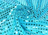 Ткань с пайетками бирюзовый ш 1,15 (пэ 100%) Ткань с пайетками бирюзовый ш 1,15 (пэ 100%)