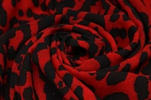 Ткань шифон леопард красно-черный ш 1,5 (пэ 100%) Ткань шифон леопард красно-черный ш 1,5 (пэ 100%)