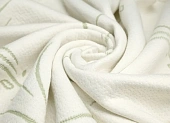 Ткань для покрывал трикотаж мятно-молочный ш 2,45 (бамбук 40% пэ 60%) Ткань для покрывал трикотаж мятно-молочный ш 2,45 (бамбук 40% пэ 60%)