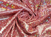Ткань трикотаж голограмма красный ш 1,4 (пэ 100%)