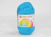 Пряжа Пехорка Детская новинка бирюза (50гр 200м) (акрил100%) Пряжа Пехорка Детская новинка бирюза (50гр 200м) (акрил100%)