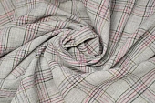 Ткань плательная клетка серо-розовый ш 1,4 (хлопок 35% пэ 65%) Ткань плательная клетка серо-розовый ш 1,4 (хлопок 35% пэ 65%)