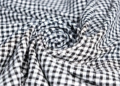 Ткань плательная MELI черный клетка ш 1,5 (вискоза 37% пэ 60% эл 3%)