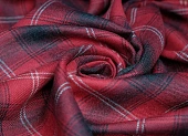 Ткань костюмно-плательная клетка бордовый ш 1,6 (шерсть 100% ) Ткань костюмно-плательная клетка бордовый ш 1,6 (шерсть 100% )