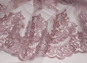 Ткань кружевное полотно пыльная роза ш 1,5 (пэ 100%) Ткань кружевное полотно пыльная роза ш 1,5 (пэ 100%)
