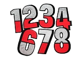 Аппликации термо цифры большие в ассортименте