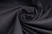 Ткань костюмная однотон. черный ш 1,45 (хлопок 96%  эл 4%)