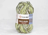 Пряжа Yarn Art Crazy Color зелено-гороховый (100гр 260м) (шерсть 25% акрил 75%) Пряжа Yarn Art Crazy Color зелено-гороховый (100гр 260м) (шерсть 25% акрил 75%)