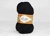 Пряжа Alize cashmira черный (100гр 300м) (шерсть 100%)