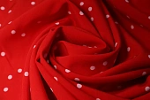 Ткань плательная горох красный ш 1,5 (пэ 97% эл 3%) Ткань плательная горох красный ш 1,5 (пэ 97% эл 3%)