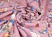 Ткань плательная цветы пудровый ш 1,45 (вискоза 100%) Ткань плательная цветы пудровый ш 1,45 (вискоза 100%)