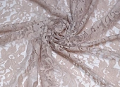 Ткань кружевное полотно розы кофейный ш 1,4 (пэ 100%) Ткань кружевное полотно розы кофейный ш 1,4 (пэ 100%)