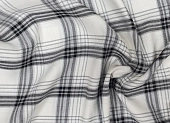Ткань лен клетка крупная серо-черно-белый ш 1,5 (лен 100%) Ткань лен клетка крупная серо-черно-белый ш 1,5 (лен 100%)