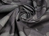 Ткань плательная Камуфляж черно-серый ш 1,5 (вискоза 29% эл 2% пэ 69%)