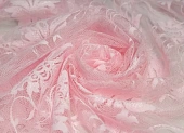 Ткань кружевное полотно цветы розовый ш 1,5 (пэ 100%) Ткань кружевное полотно цветы розовый ш 1,5 (пэ 100%)