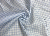 Ткань подкладочная с принтом клетка голубой ш 1,5 (пэ 100%) Ткань подкладочная с принтом клетка голубой ш 1,5 (пэ 100%)