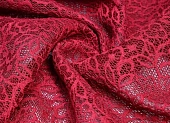 Ткань гипюр на сетке бордовый ш 1,4 (пэ 100%) Ткань гипюр на сетке бордовый ш 1,4 (пэ 100%)