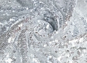Ткань с пайетками серебристый ш 1,4 (пэ 100%) Ткань с пайетками серебристый ш 1,4 (пэ 100%)