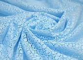 Ткань гипюр голубой ш 1,1 (пэ 100%) Ткань гипюр голубой ш 1,1 (пэ 100%)