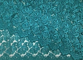 Ткань кружевное полотно цветы изумрудный ш 1,05 (пэ 100%) Ткань кружевное полотно цветы изумрудный ш 1,05 (пэ 100%)