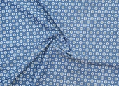 Ткань сорочечная круги с орнаментом синий ш 1,45 (хлопок 100%) Ткань сорочечная круги с орнаментом синий ш 1,45 (хлопок 100%)