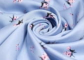 Ткань плательная цветы голубой ш1,45 (вискоза 100%) Ткань плательная цветы голубой ш1,45 (вискоза 100%)