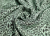 Ткань крепдешин с принтом леопард черно-зеленый ш 1,4 (шелк 100%) Ткань крепдешин с принтом леопард черно-зеленый ш 1,4 (шелк 100%)