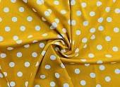Ткань плательная горох горчичный ш 1,35 (хлопок 70% лен 30% ) 