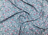 Ткань плательная цветы мелкие голубо-серый ш 1,4 (вискоза 100%) Ткань плательная цветы мелкие голубо-серый ш 1,4 (вискоза 100%)