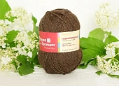 Пряжа Новая деревенька темно-коричневый (100гр 300м) (шерсть 100%) 