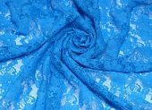 Ткань кружевное полотно цветы голубой ш 1,4 (пэ 100%) Ткань кружевное полотно цветы голубой ш 1,4 (пэ 100%)