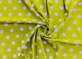 Ткань плательная горох зеленый ш 1,35 (хлопок 70% лен 30% ) 