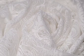 Ткань кружевное полотно "Шантильи" белый ш 1,45 (пэ 100%)