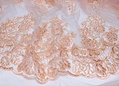 Ткань кружевное полотно нежно-персиковый ш 1,5 (пэ 100%) Ткань кружевное полотно нежно-персиковый ш 1,5 (пэ 100%)