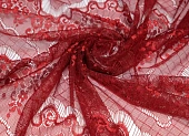 Ткань кружевное полотно бордовый ш 1,4 (пэ 100%)