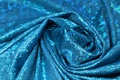 Ткань трикотаж голограмма серебристо-голубой ш 1,45 (пэ 100%) Ткань трикотаж голограмма серебристо-голубой ш 1,45 (пэ 100%)