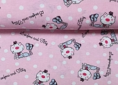 Ткань кулирка Кошечка Джити розовый ш 1,8 (хлопок 100%) Ткань кулирка Кошечка Джити розовый ш 1,8 (хлопок 100%)