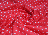Ткань бязь горох красный ш 1,5 (хлопок 100%)