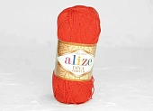 Пряжа Alize Diva stretch красный  (100гр 400м) (эластик 8% микрофибра  92% ) 