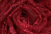 Ткань кружевное полотно гипюр бордо ш 1,35(пэ 100%)