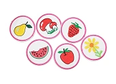 Аппликации термо фрукты кружочки в ассортименте Аппликации термо фрукты кружочки в ассортименте