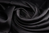 Ткань шелк однотон. черный ш 1,5 (эл 3% пэ 97%) Ткань шелк однотон. черный ш 1,5 (эл 3% пэ 97%)