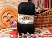Пряжа Alize angora gold черный (100гр 550м) (акрил 80% шерсть 20%) Пряжа Alize angora gold черный (100гр 550м) (акрил 80% шерсть 20%)