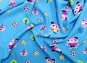 Ткань плательная мишки голубой ш 1,4 (вискоза 100%) Ткань плательная мишки голубой ш 1,4 (вискоза 100%)