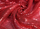 Ткань с пайетками нарядная красный ш 1,4 (пэ 100%) Ткань с пайетками нарядная красный ш 1,4 (пэ 100%)